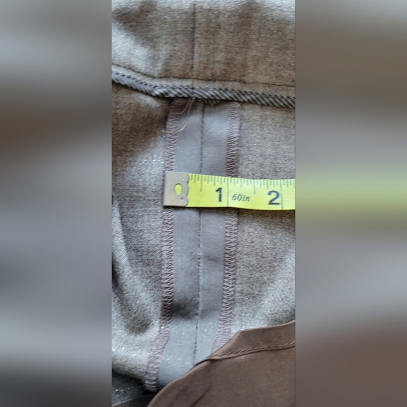 Brunello Cucinelli gray/brown wool/chiffon miniskirt, size 0/2 - Picture 7 of 9